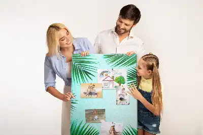 Dense tropical foliage cork pin board