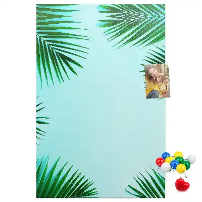 Dense tropical foliage cork pin board