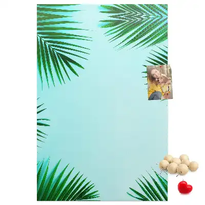 Dense tropical foliage cork pin board