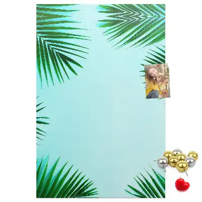 Dense tropical foliage cork pin board