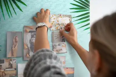 Dense tropical foliage cork pin board