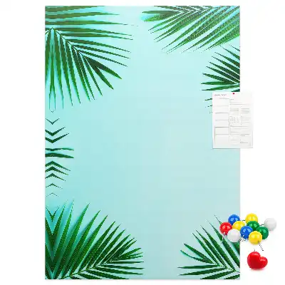 Dense tropical foliage cork pin board