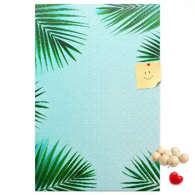 Dense tropical foliage cork pin board