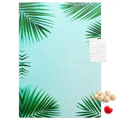 Dense tropical foliage cork pin board