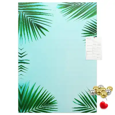 Dense tropical foliage cork pin board