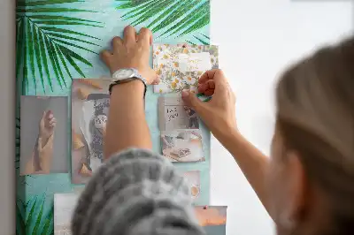 Dense tropical foliage cork pin board