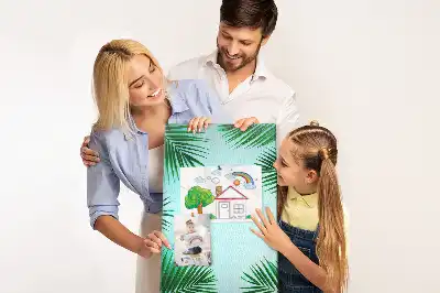 Dense tropical foliage cork pin board