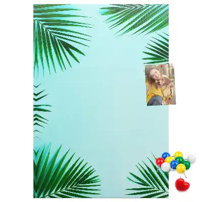 Dense tropical foliage cork pin board