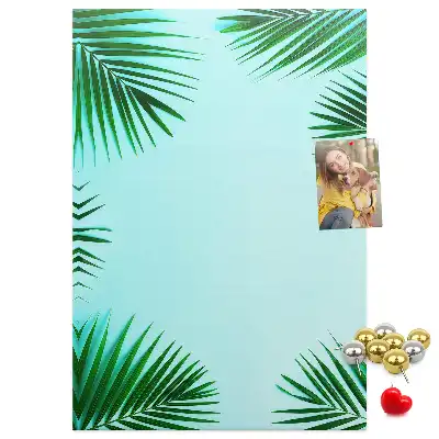 Dense tropical foliage cork pin board
