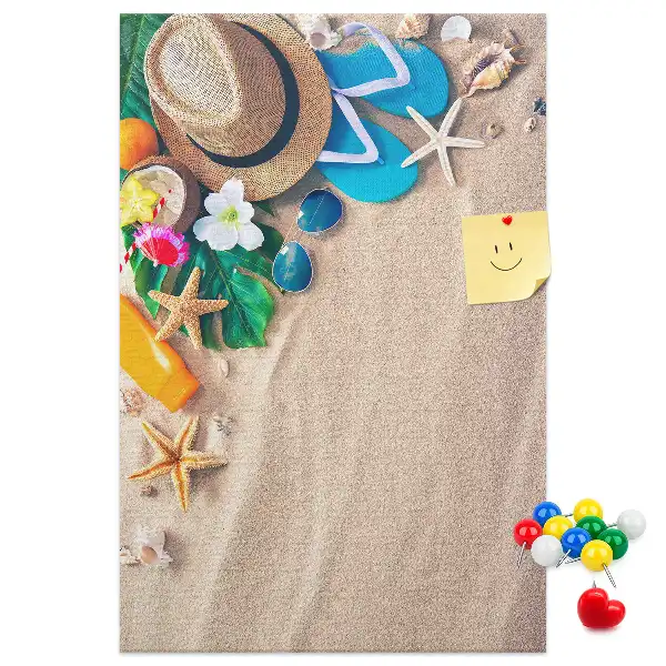 Paradise Beach Cork Note Board