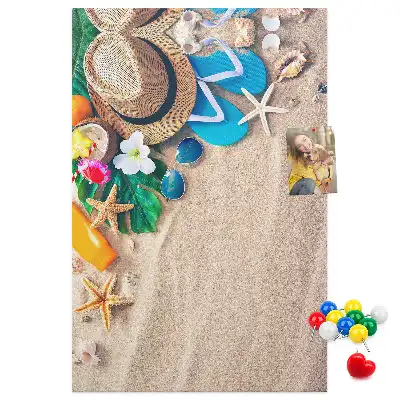 Paradise Beach Cork Note Board
