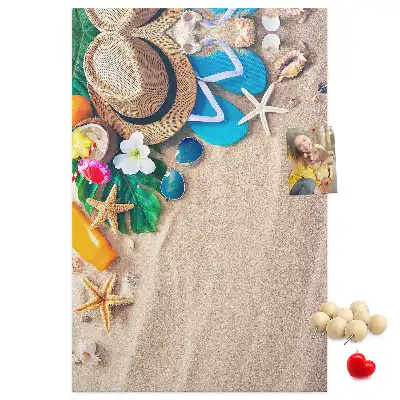 Paradise Beach Cork Note Board