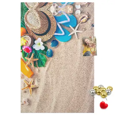 Paradise Beach Cork Note Board