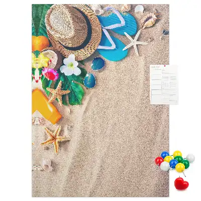 Paradise Beach Cork Note Board