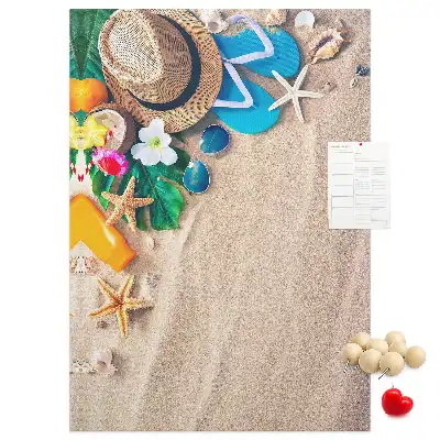 Paradise Beach Cork Note Board