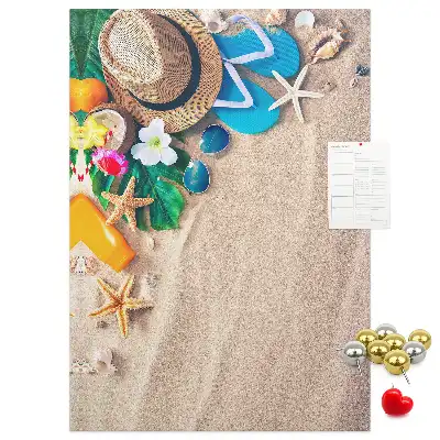 Paradise Beach Cork Note Board
