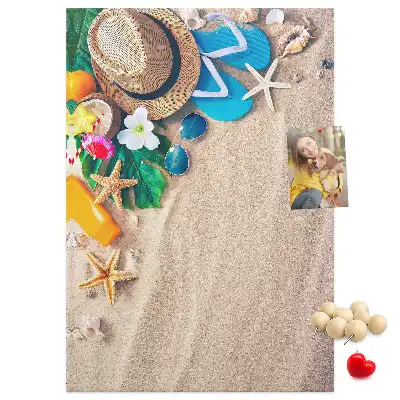 Paradise Beach Cork Note Board