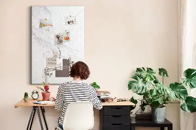 Marble stone wall cork memo board