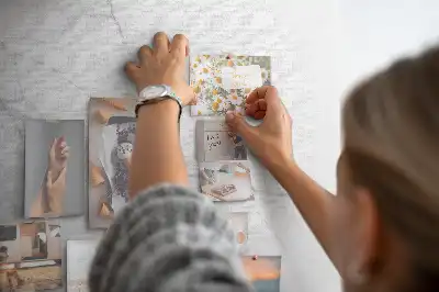 Marble stone wall cork memo board