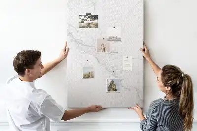 Marble stone wall cork memo board