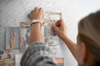 Marble stone wall cork memo board