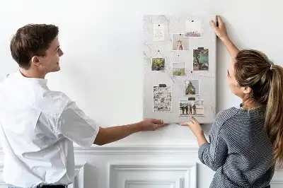 Marble stone wall cork memo board