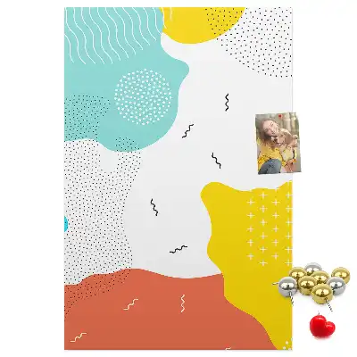 Doodle abstraction cork pin board
