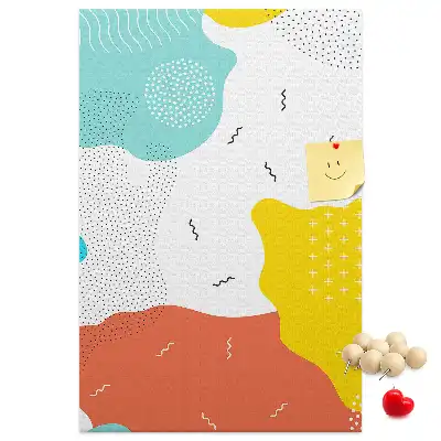 Doodle abstraction cork pin board
