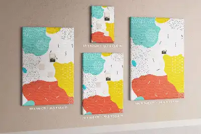 Doodle abstraction cork pin board
