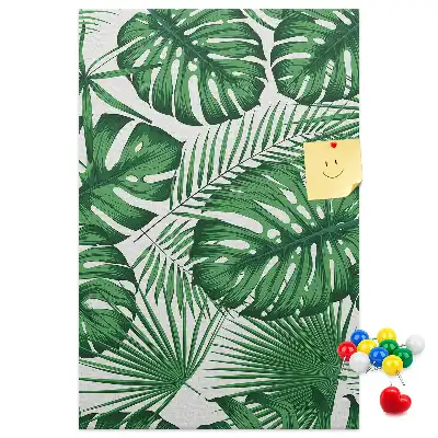 Green Monstera Leaf Cork Note Board