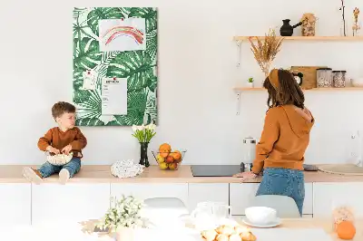 Green Monstera Leaf Cork Note Board