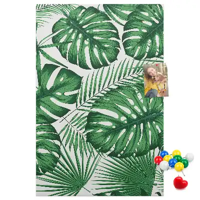 Green Monstera Leaf Cork Note Board