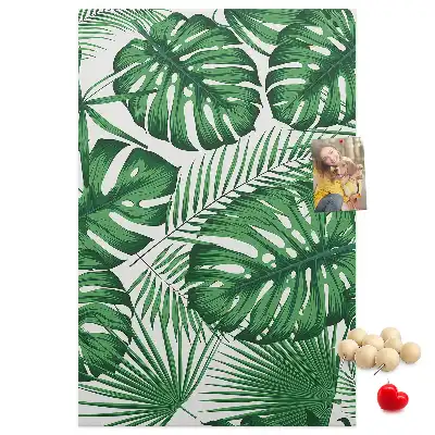 Green Monstera Leaf Cork Note Board