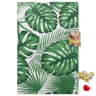 Green Monstera Leaf Cork Note Board