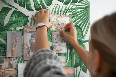 Green Monstera Leaf Cork Note Board