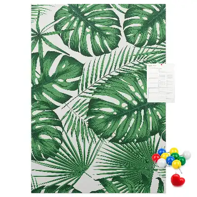 Green Monstera Leaf Cork Note Board