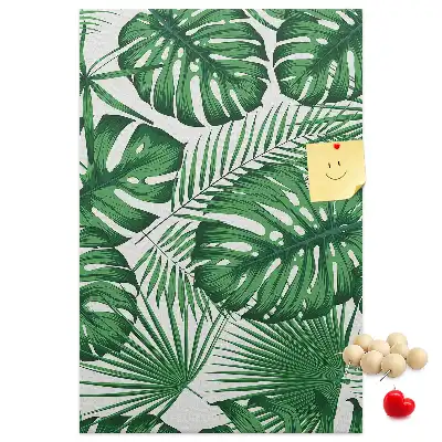 Green Monstera Leaf Cork Note Board