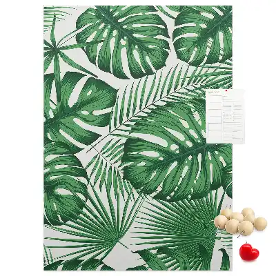 Green Monstera Leaf Cork Note Board