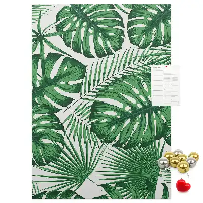 Green Monstera Leaf Cork Note Board