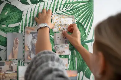 Green Monstera Leaf Cork Note Board