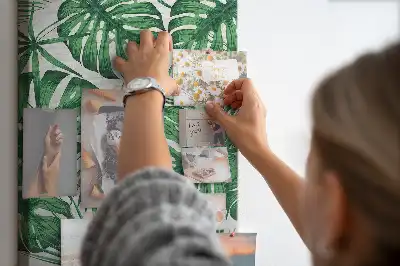 Green Monstera Leaf Cork Note Board