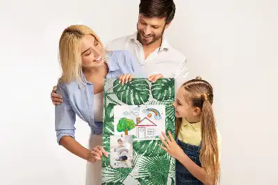 Green Monstera Leaf Cork Note Board