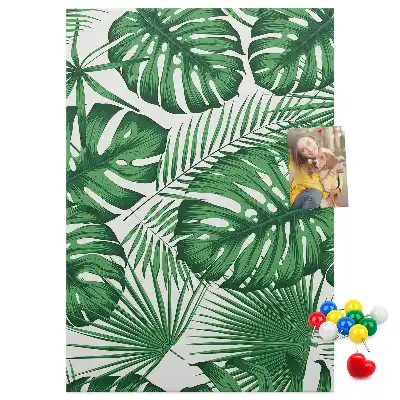 Green Monstera Leaf Cork Note Board