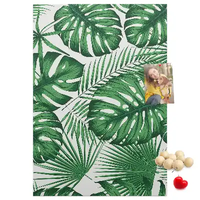 Green Monstera Leaf Cork Note Board