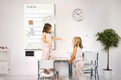 Wall cork memo board A list of dreams to fulfill