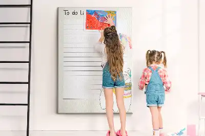 Wall cork memo board A list of dreams to fulfill