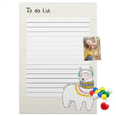 Wall cork memo board A list of dreams to fulfill
