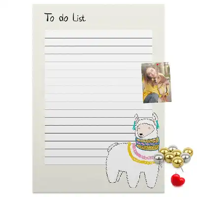 Wall cork memo board A list of dreams to fulfill