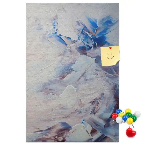 Painted abstraction cork pin board