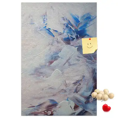 Painted abstraction cork pin board